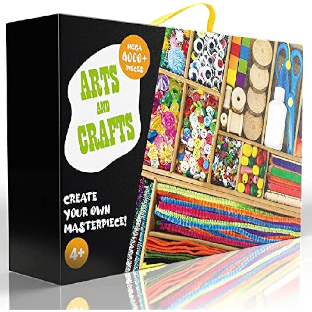 FunzBo Arts and Crafts Kit for Kids – 4000+ Pcs DIY Creative Activity Set