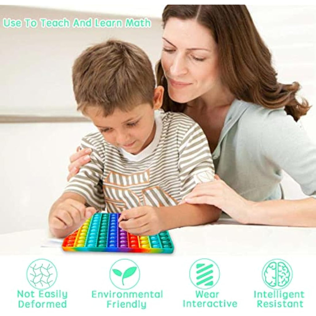 Pop It Fidget Toy – Silicone Sensory Number Learning Toy