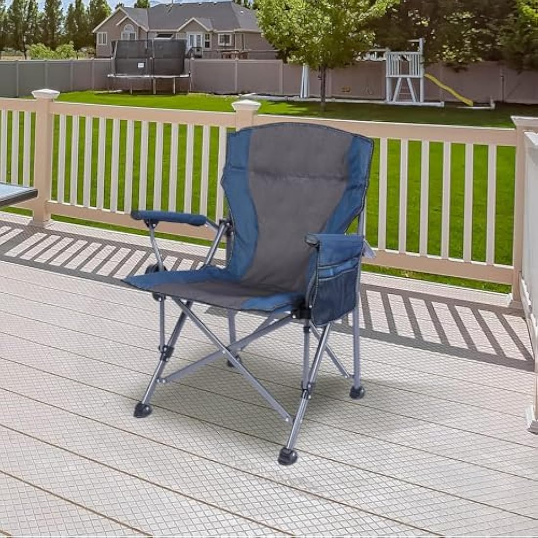 REDCAMP Oversized Folding Camping Chair | Heavy Duty 200kg - Blue