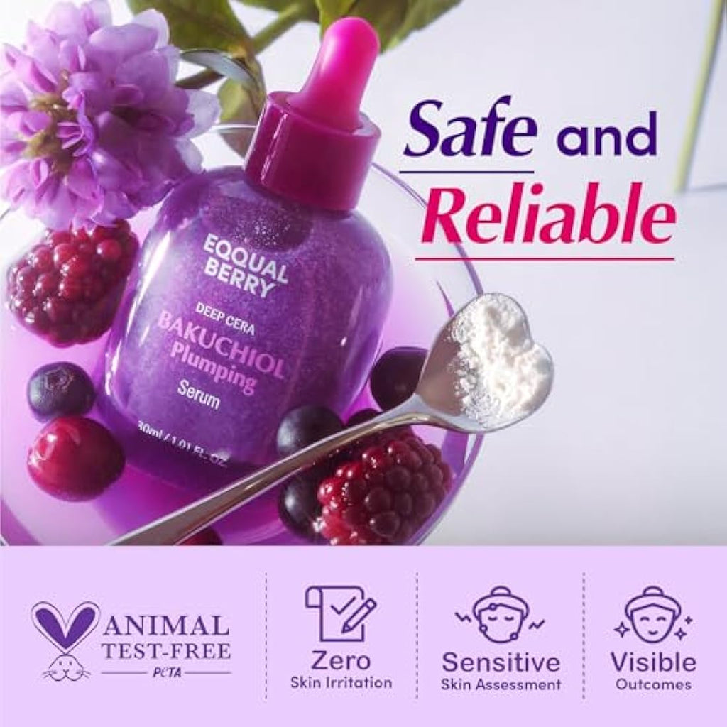 EQQUALBERRY Bakuchiol Plumping Serum – Anti-Aging Pore Minimizer 30ml