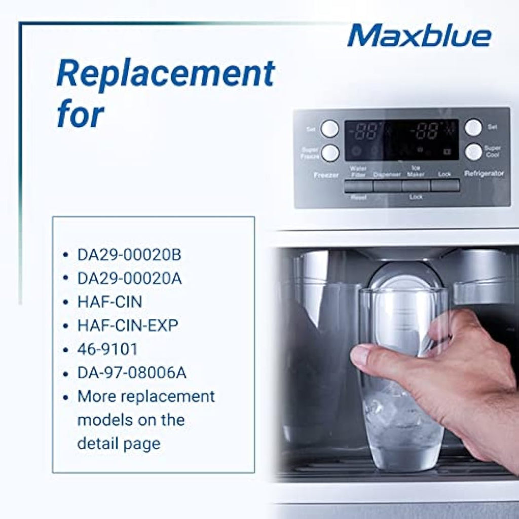 Maxblue DA29-00020B Refrigerator Water Filter Replacement | 3-Pack
