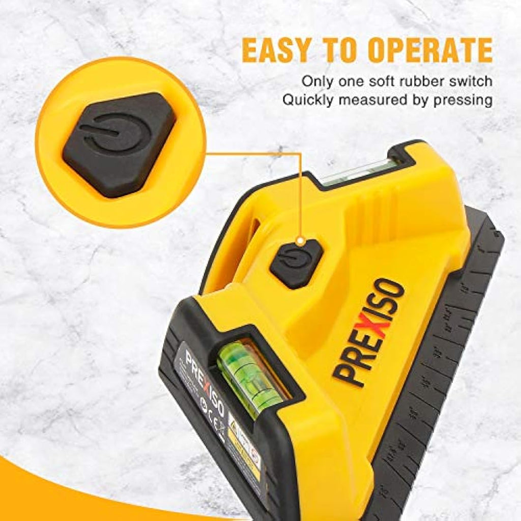 PREXISO Laser Level for Floor Tiling – 30FT Square Laser with Spirit Levels
