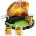 Kollea Blackjack Whiskey Decanter Set | 37.2oz Casino Decanter with 4 Glasses