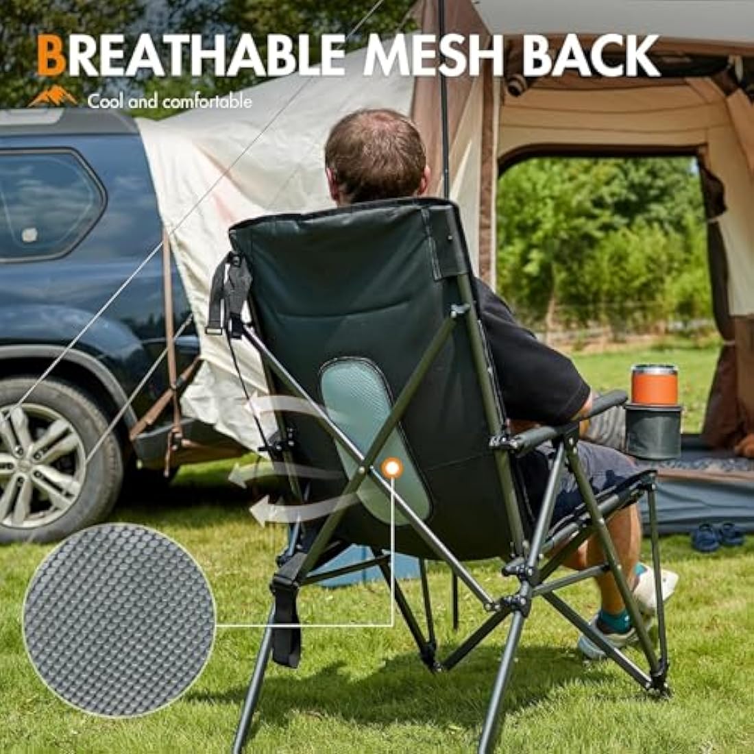 Portal Heavy Duty Folding Camping Chair | High Back 180KG Load Capacity