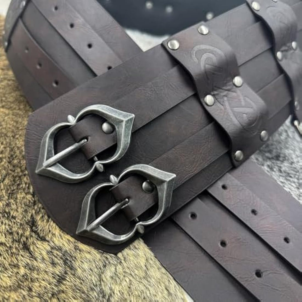 EpicCos Medieval Renaissance 3-Piece Belt and Fanny Pack Set – Brown