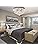 A1A9 Modern K9 Crystal Flush Mount Chandelier | Chrome 4-Light Ceiling Lamp