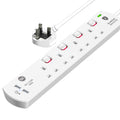 SLx 4-Way Surge Protected Extension Lead with 2 USB Ports – 1m