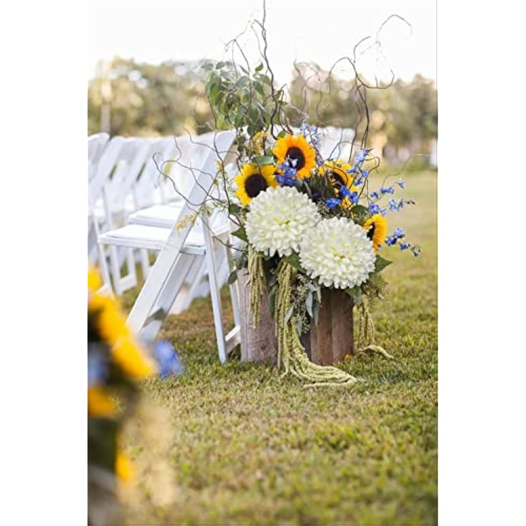 Large White Silk Chrysanthemum Flowers - 4 Pcs Faux Ball Flowers