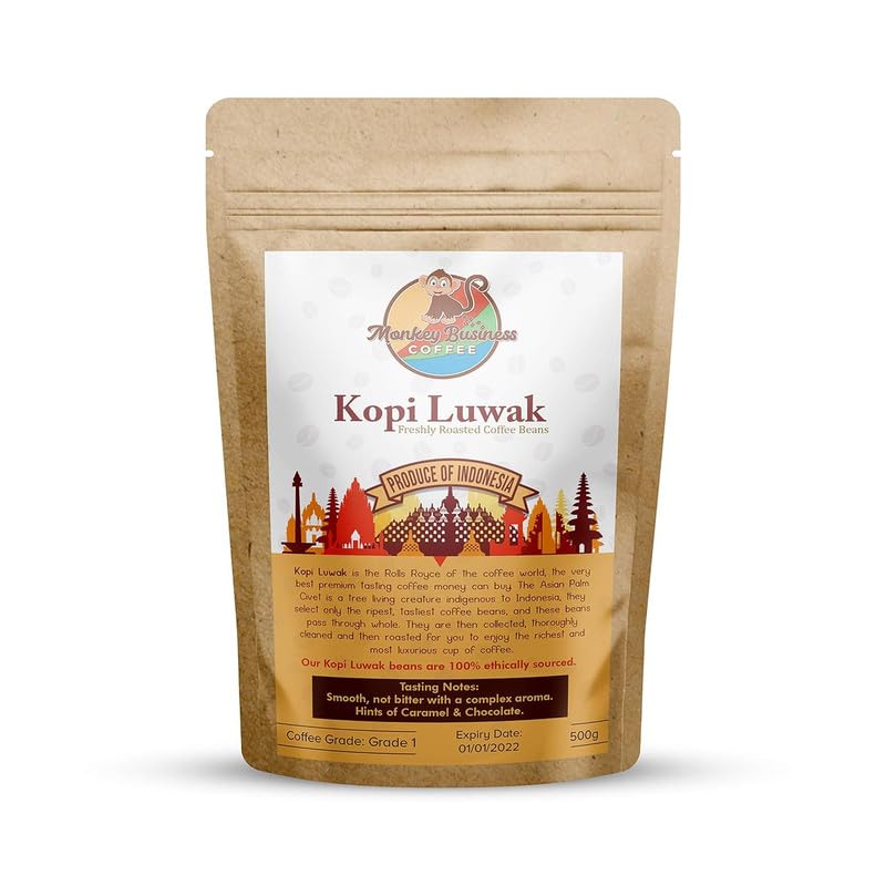 Monkey Business Wild Kopi Luwak Ground Coffee - Indonesian - 500g