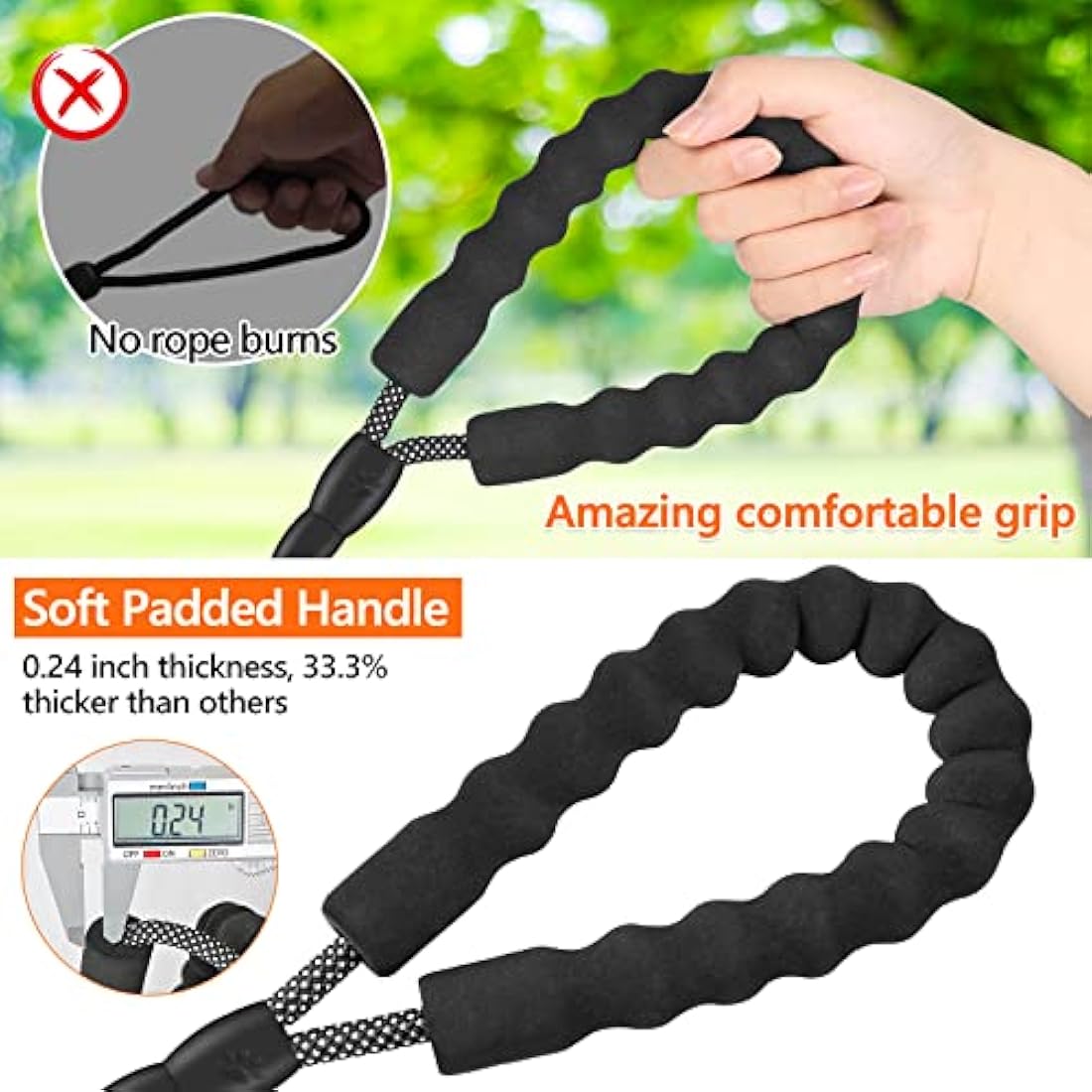 Jolof Store Dog Training Lead – 10ft Durable Rope Leash with Padded Handle