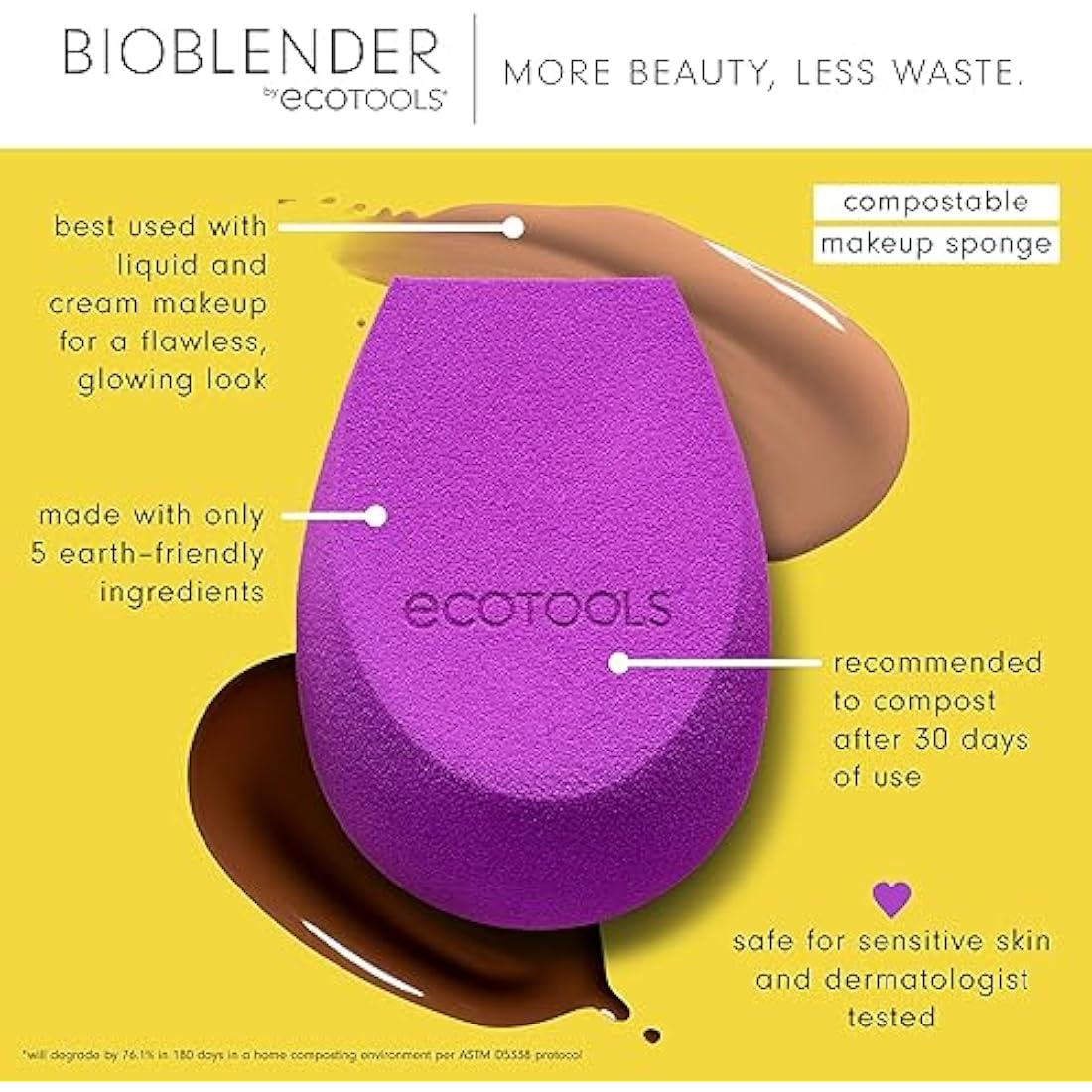 EcoTools BioBlender Makeup Sponge Duo - Biodegradable Blending Set
