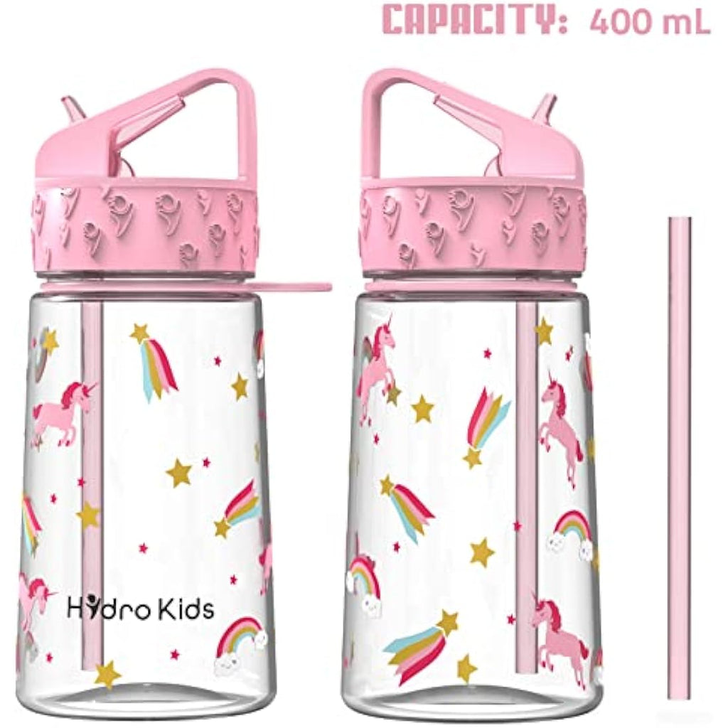 HydroKids Kids Water Bottle with Straw – 400ml BPA Free Leakproof