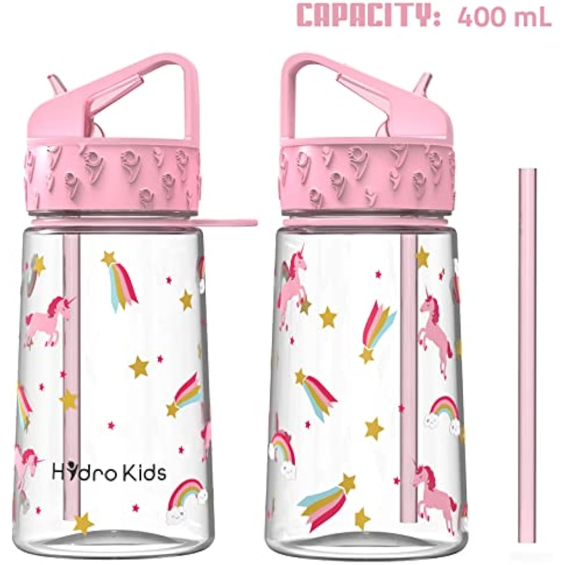 HydroKids Kids Water Bottle with Straw – 400ml BPA Free Leakproof
