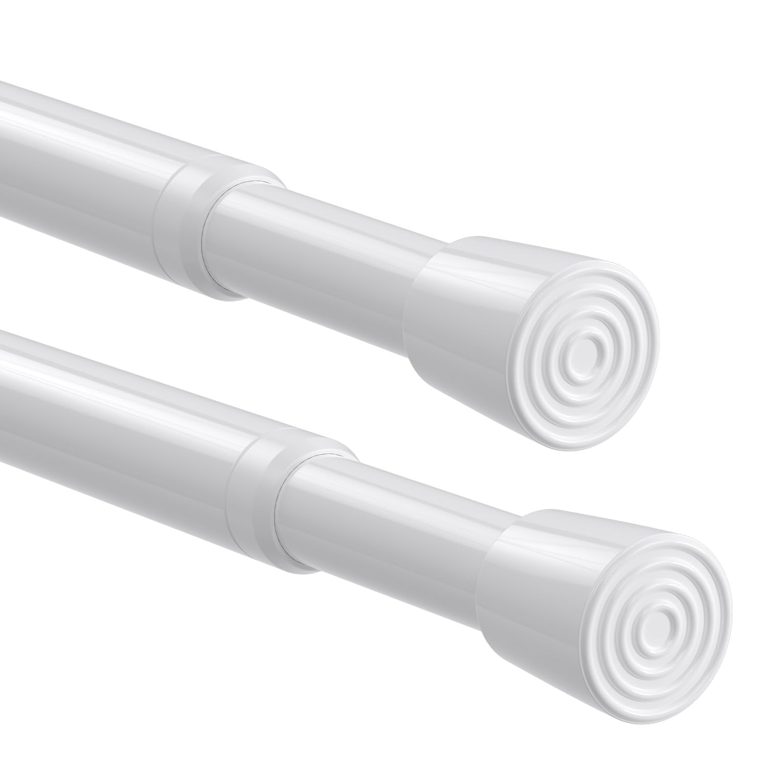 White Extendable Tension Rod – 68-100cm No-Drill Shower Rail