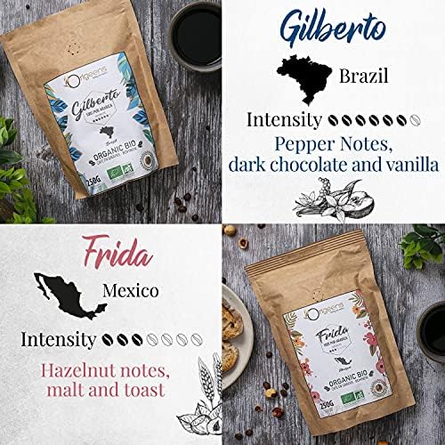 Organic Arabica Whole Coffee Beans - 1kg Latin America Set
