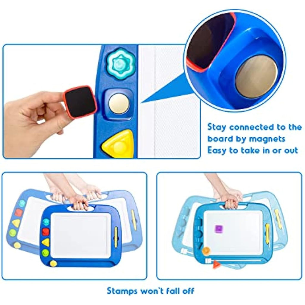 SGILE Large Magnetic Drawing Board – Erasable Colorful Doodle Pad, Blue