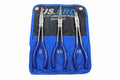 US PRO Tools 11" Long Reach Nose Pliers Set – 3pc Straight, 45 & 90 Degree