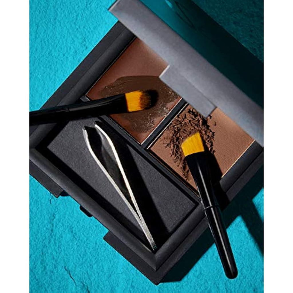 Sleek MakeUP Brow Kit - Waterproof Wax and Powder with Tweezers, Medium