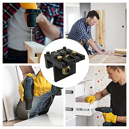 GJCrafts 3-in-1 Woodworking Doweling Jig Kit | 6/8/10/15mm Pocket Hole Tool