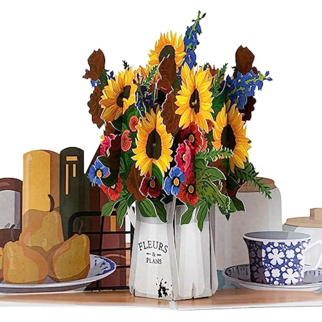 Cardology Sunflowers 3D Pop Up Card – Handmade Floral Greeting Card