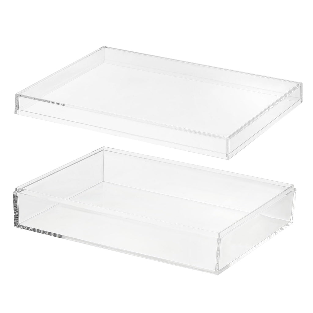PATIKIL Acrylic Box with Lid 7.87" x 5.91" x 1.97", Clear Acrylic Display Boxes Plastic Square Cube Containers Storage Organizer for Candy Tiny - image 1
