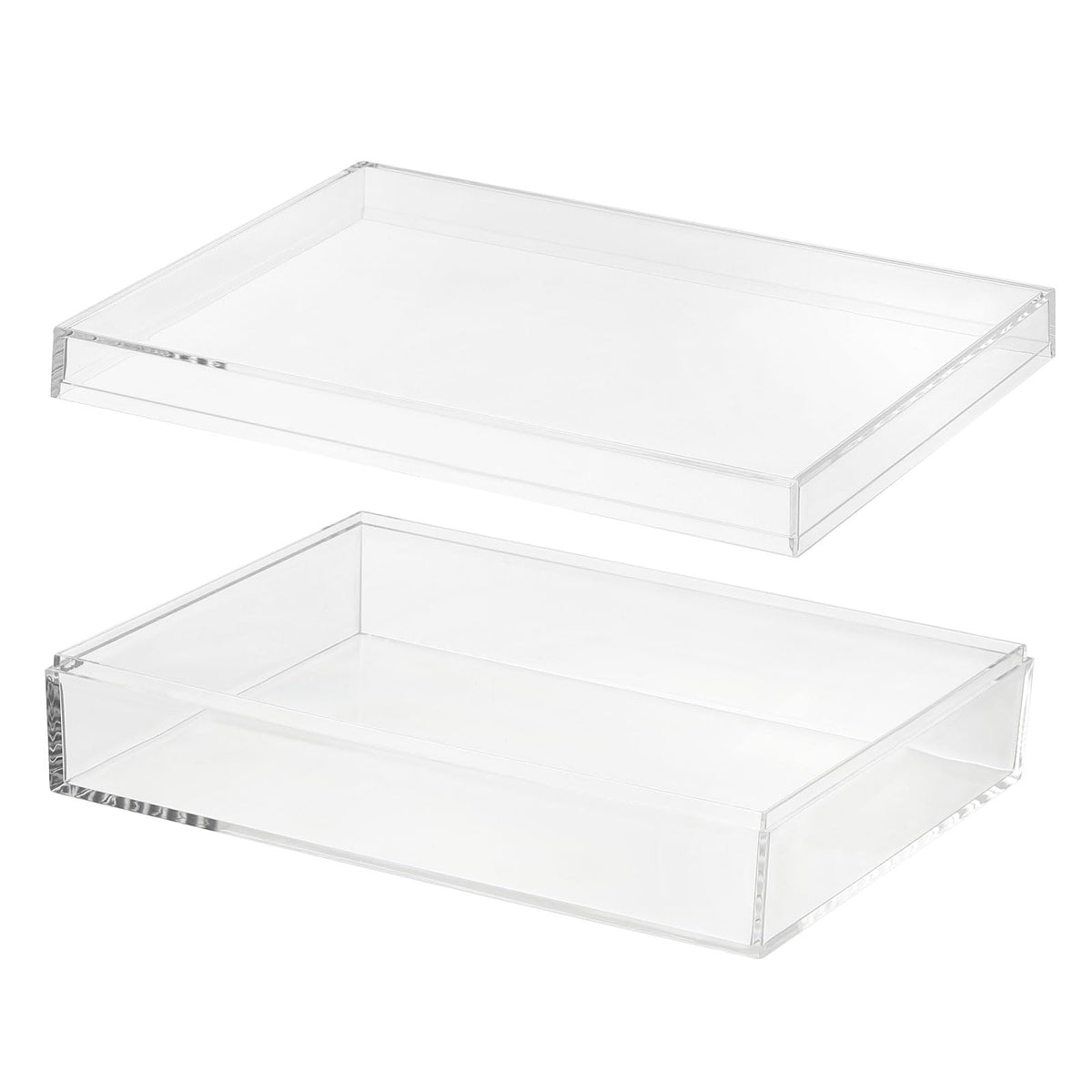 PATIKIL Acrylic Box with Lid 7.87" x 5.91" x 1.97", Clear Acrylic Display Boxes Plastic Square Cube Containers Storage Organizer for Candy Tiny - image 1
