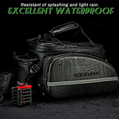 ROCKBROS Waterproof Bike Pannier Bag | 17-35L Expandable Rear Rack Trunk