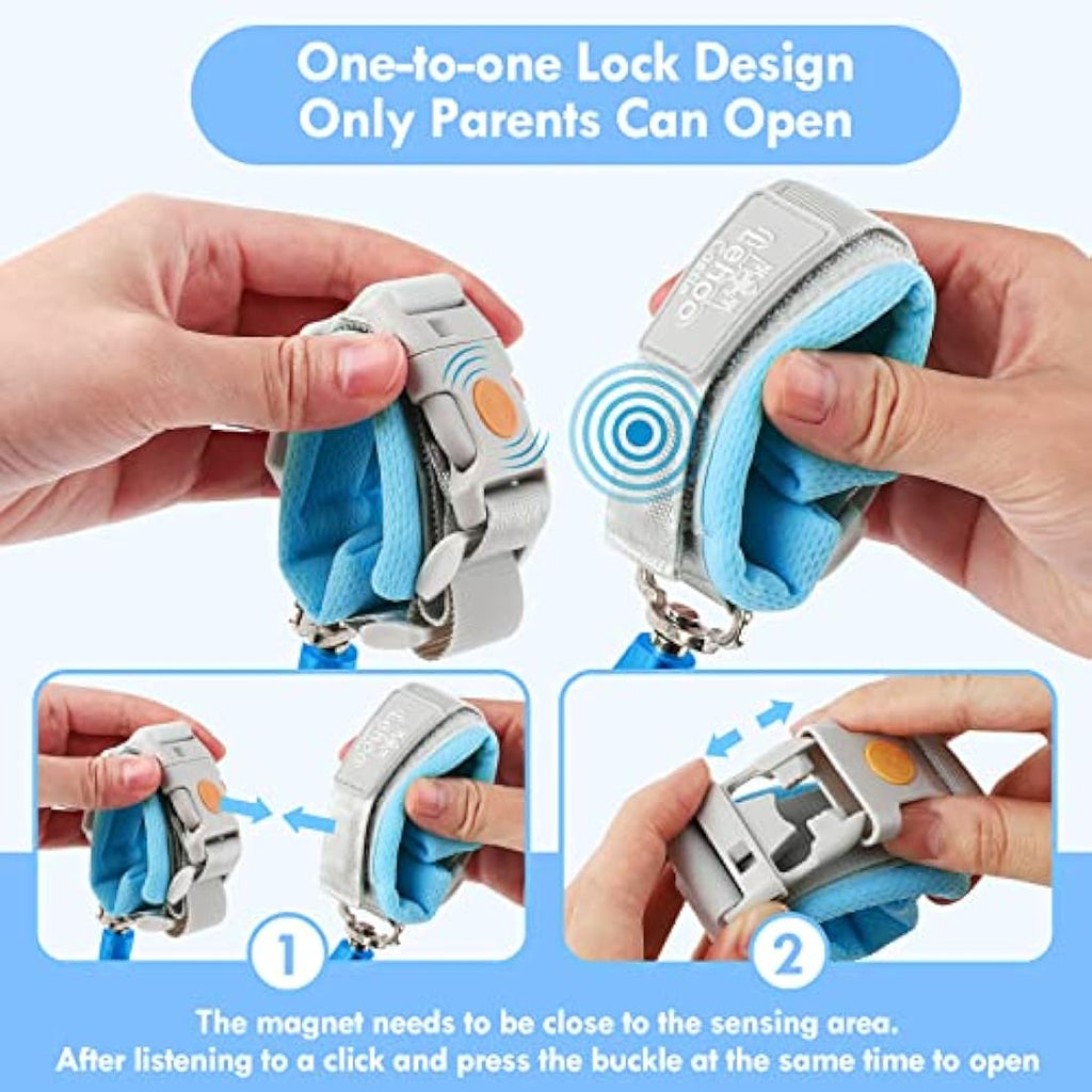 Lehoo Castle Toddler Reins | Anti Lost Wrist Link with Induction Lock