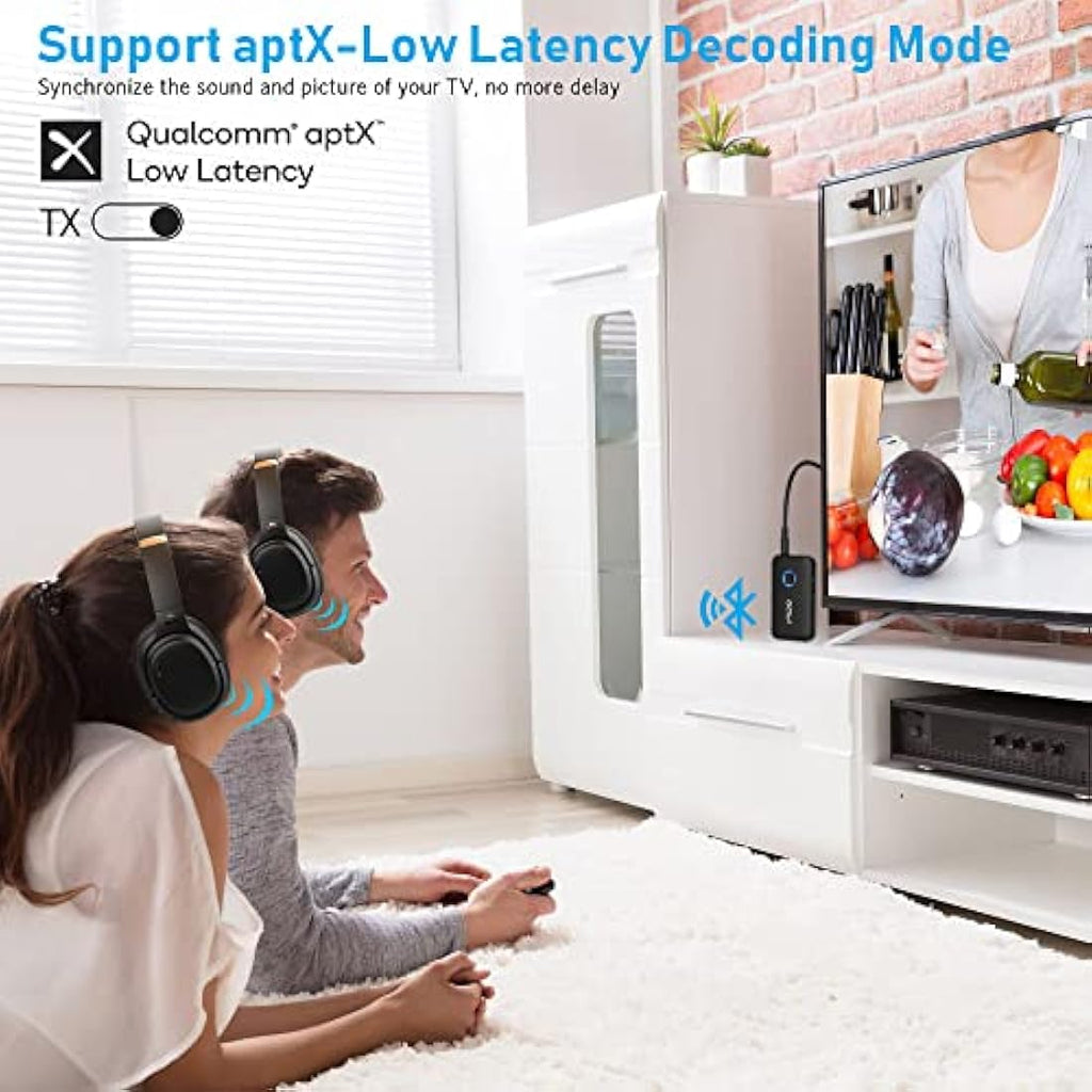 YMOO Bluetooth 5.3 Transmitter Receiver | 2-in-1 Audio Adapter for TV & Plane