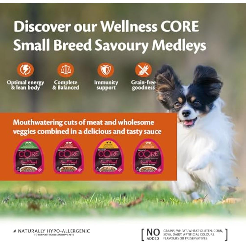 Wellness CORE Small Breed Savoury Medleys Grain Free Wet Dog Food | 6x85g