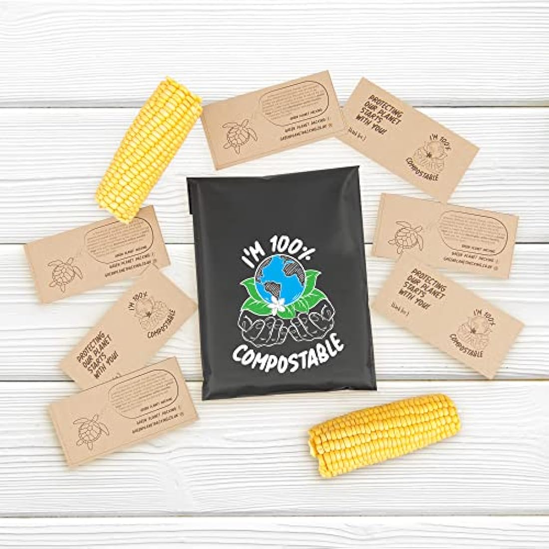 Compostable Mailing Bags | 12x16" Cornstarch Mailers | 10PK