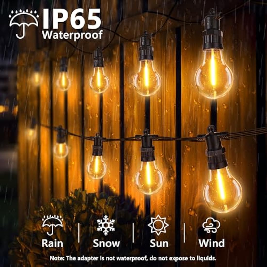 Joomer Festoon Lights Outdoor: 28.5M Mains Powered String Lights, 8 Modes
