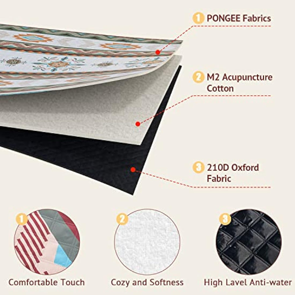 LARUTAN Waterproof Picnic Blanket | 200x200CM Large Sandproof Beach Mat