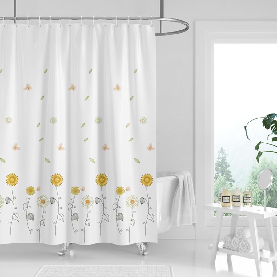 Tennove Waterproof Polyester Shower Curtain | Mildew Resistant, 180x200cm