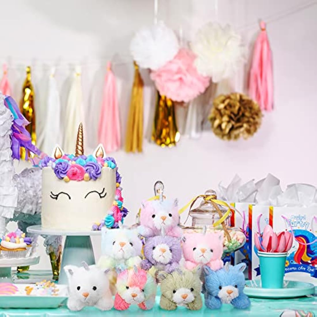 Jolof Store 8 Pcs Cat Stuffed Animals Bulk – 5 Inch Plush Party Favors