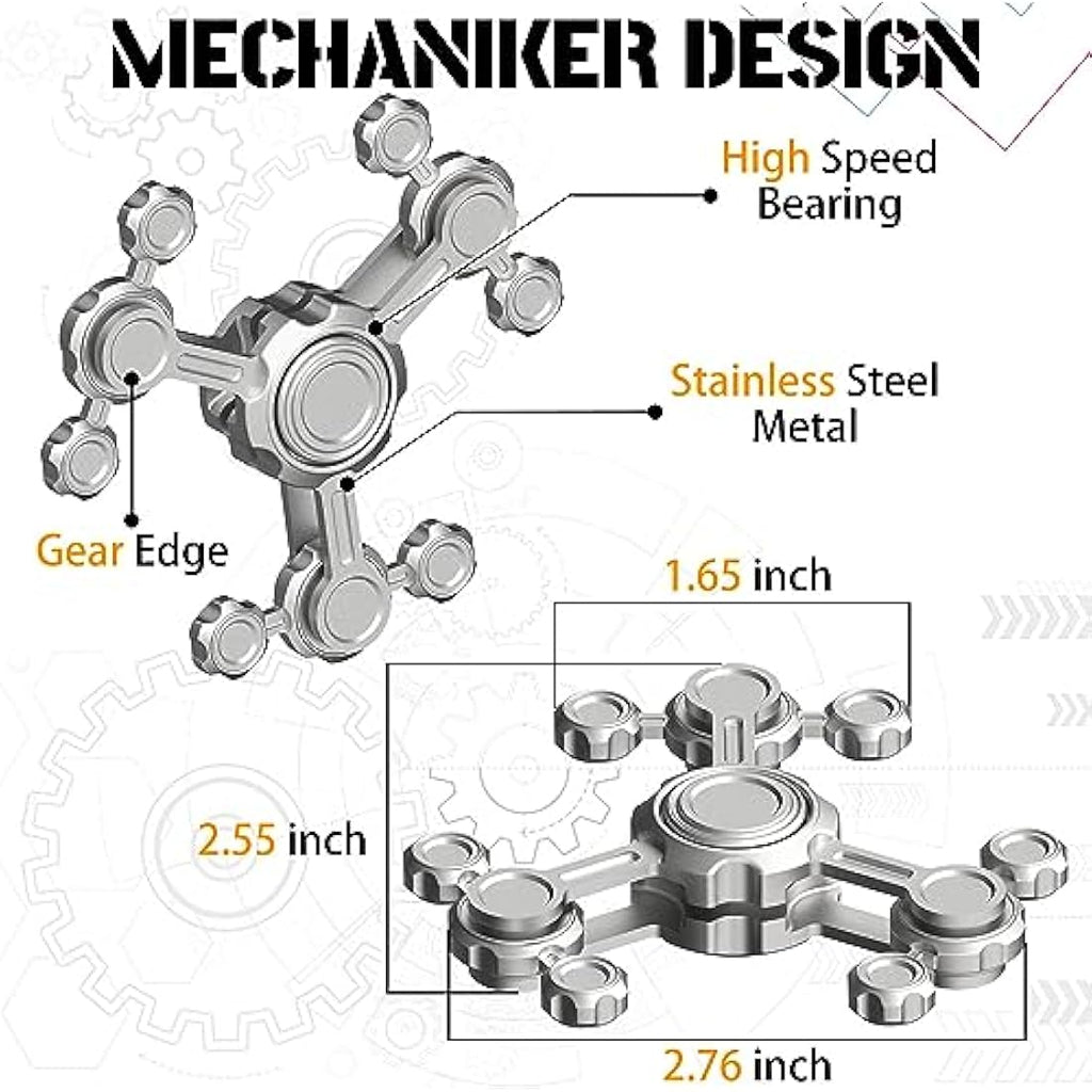 Metal Gear Fidget Spinner – Retro Desk Toy for Stress Relief