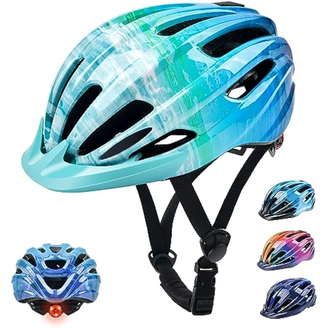 Jolof Store Kids Bike Helmet | LED Safety Light | Lightweight 50-57cm