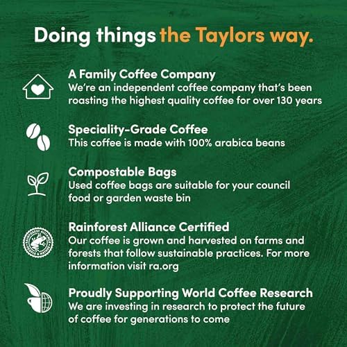 Taylors of Harrogate Flying Start Dark Roast Coffee Bags - 30 Count