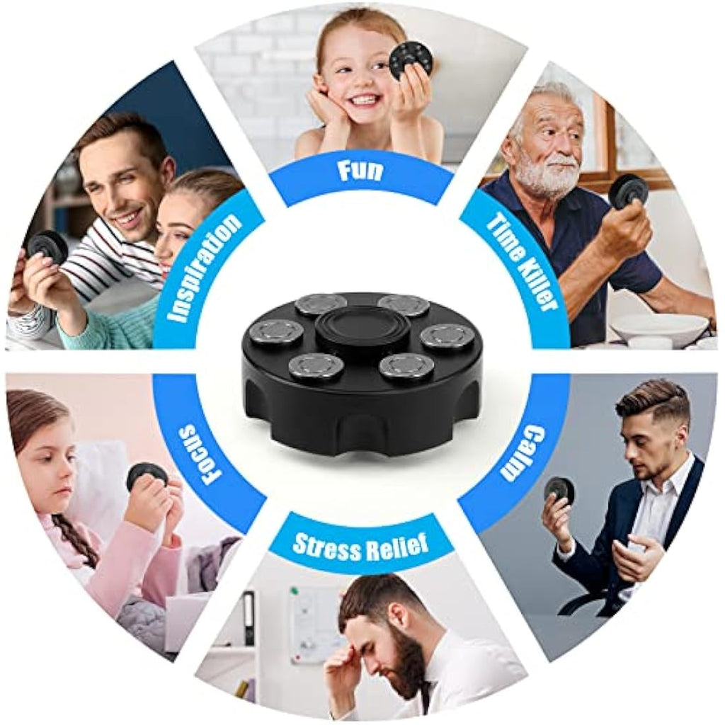 Metal Fidget Spinner – Black Alloy Sensory Desk Toy