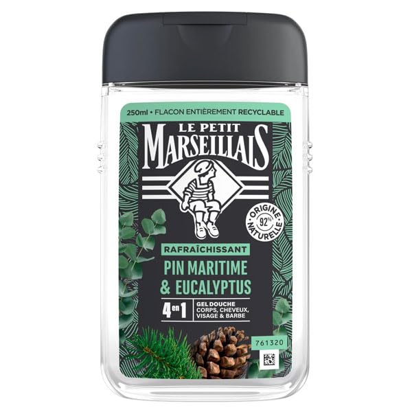 Le Petit Marseillais Men's 4-in-1 Shower Gel | Pine & Eucalyptus | 250ml