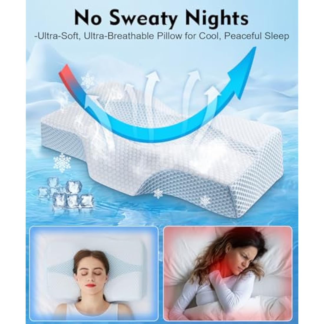 HYDOMI Orthopedic Memory Foam Cervical Pillow for Neck and Shoulder Pain