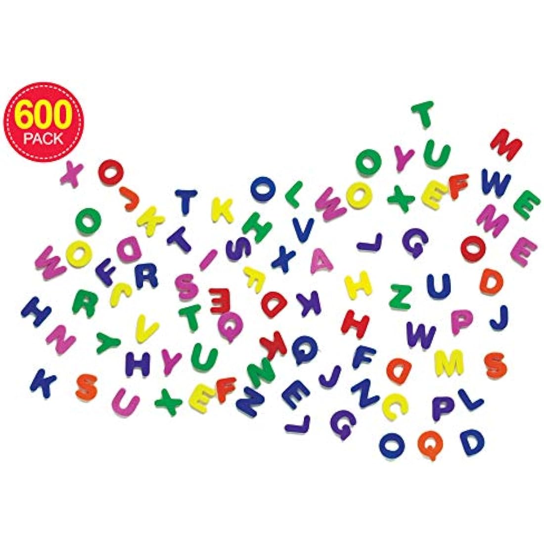 Baker Ross Puffy Alphabet Stickers – 600 Self Adhesive Foam Letters