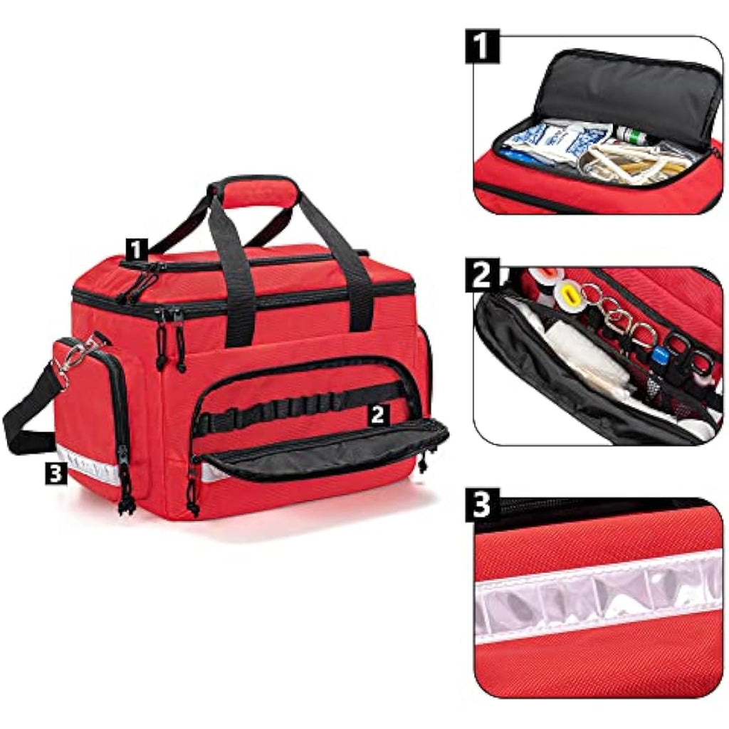 Damero First Responder Bag | EMT Trauma Medical Bag with Dividers