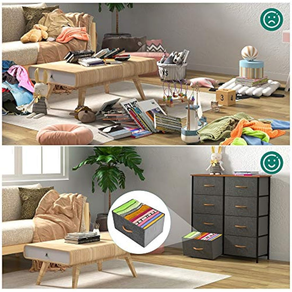 YITAHOME 8-Drawer Fabric Dresser – Storage Organizer with Steel Frame