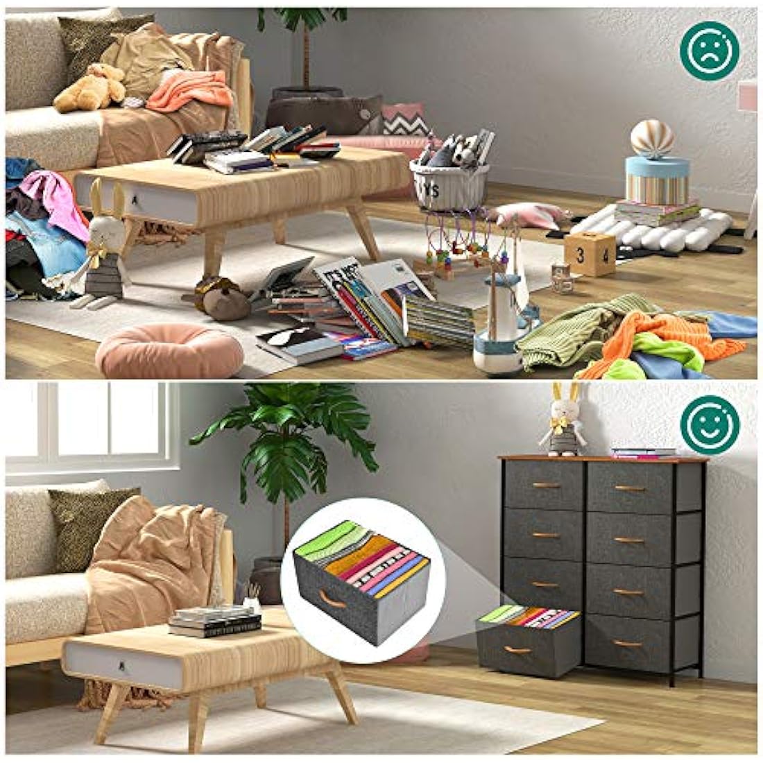 YITAHOME 8-Drawer Fabric Dresser – Storage Organizer with Steel Frame