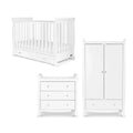 Ickle Bubba Snowdon 4 in 1 Mini 3 Piece Furniture Set White - Premium Pocket Sprung Mattress