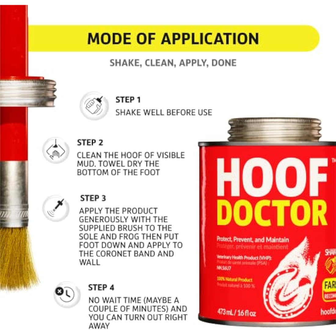 Hoof Doctor All-Natural Hoof Care with Birch Bark Extract - 16 Oz