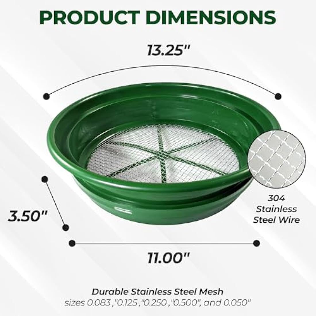 Gold Prospecting Pan Set – 5 Pack Stackable Mesh Classifiers