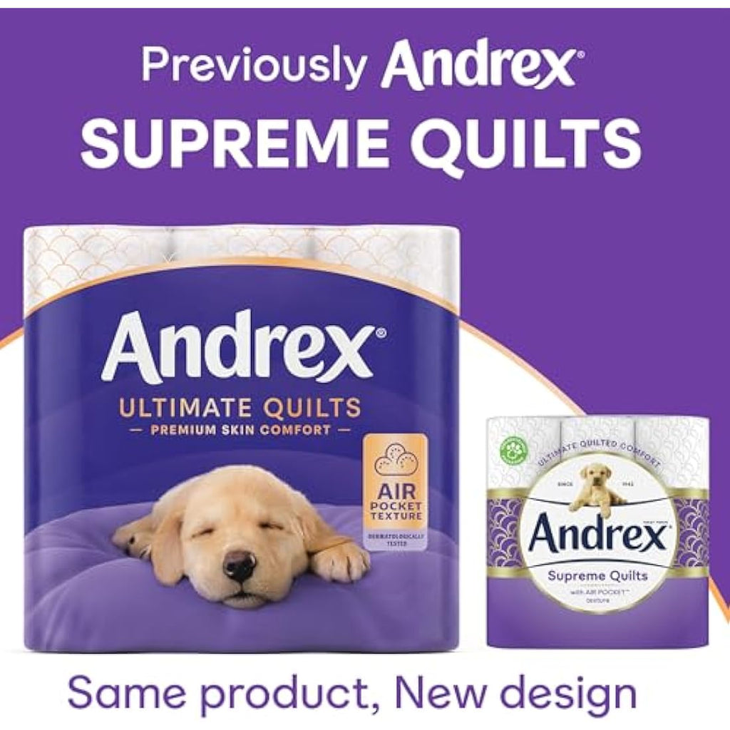 Andrex Ultimate Quilts Toilet Tissue – 24 Soft Quilted Toilet Rolls