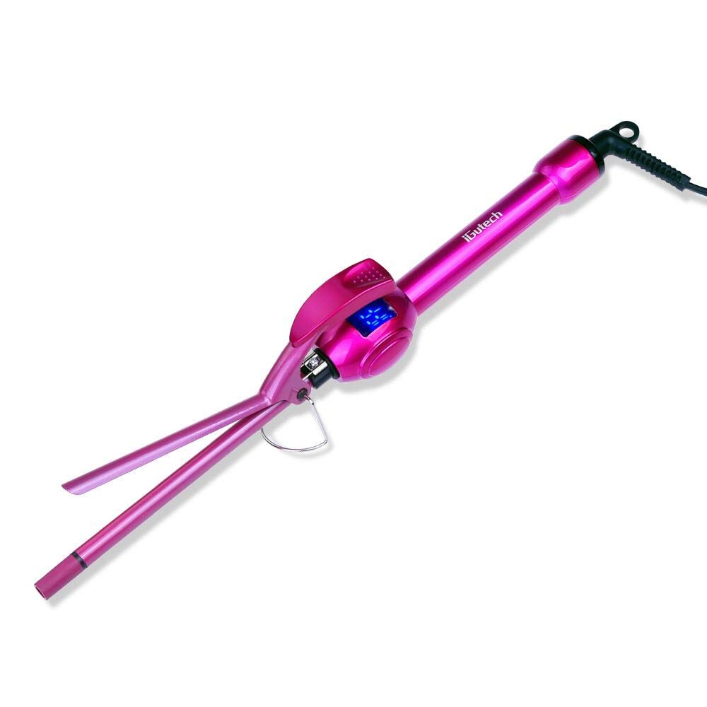 iGutech 9mm Ceramic Curling Iron – Slim Hair Curler for Tight Curls